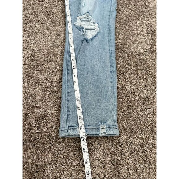 Bayeas Jeans Skinny Distressed Ripped Light Wash Blue Denim Stretch Women’s 30 - Picture 8 of 11